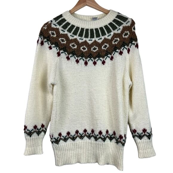 VTG 90s LIMITED EXPRESS Compagnie Internationale Fair Aisle Mock Neck Sweater - Picture 6 of 11